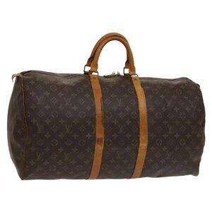 LOUIS VUITTON Monogram Keepall 55 Boston Bag